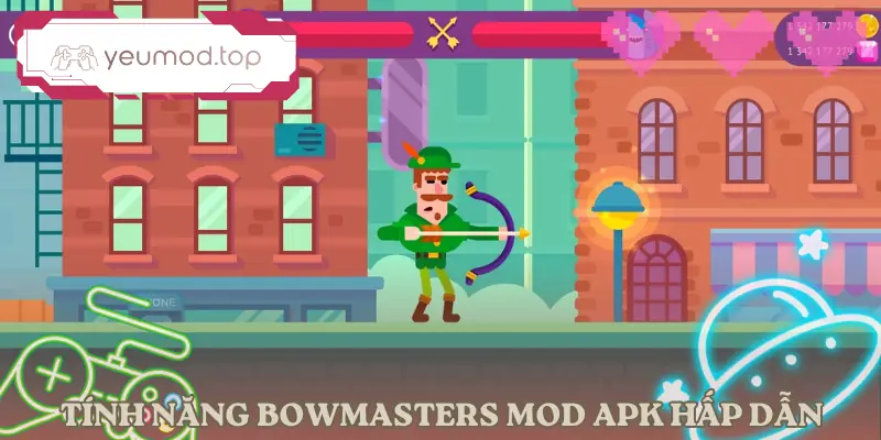 bowmasters-archery-shooting-tinh-nang-mod