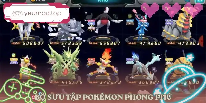 pokemon-dai-chien-androidmentor-he-thong-nhan-vat-da-dang